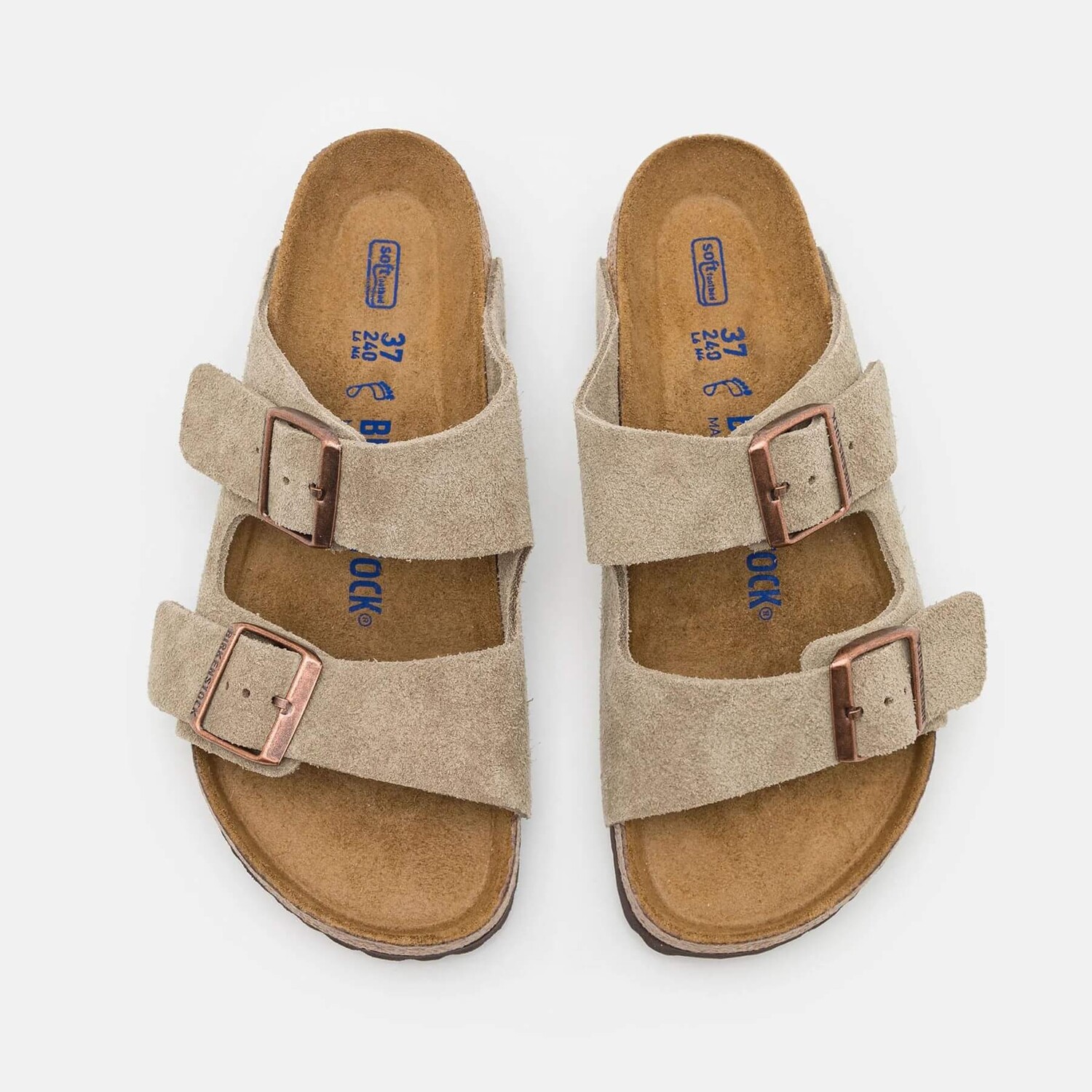 картинка Сандалии Birkenstock Arizona Soft Footbed (Unisex), серо-коричневый от магазина Одежда+