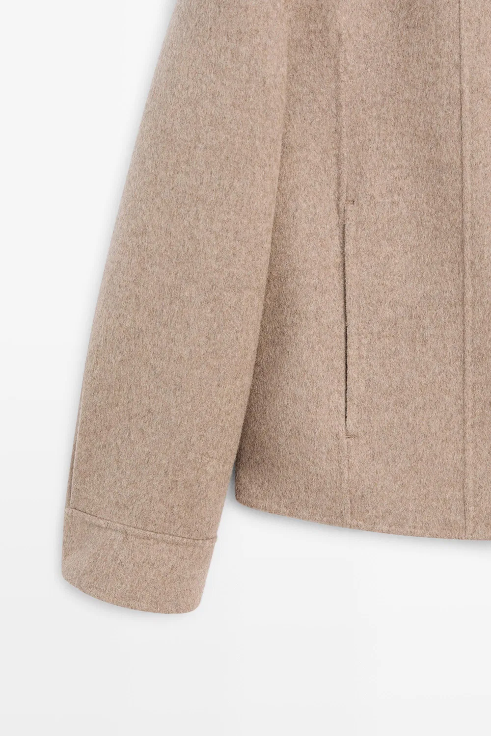 картинка Короткий жакет Massimo Dutti Wool-Blend, серо-коричневый от магазина Одежда+