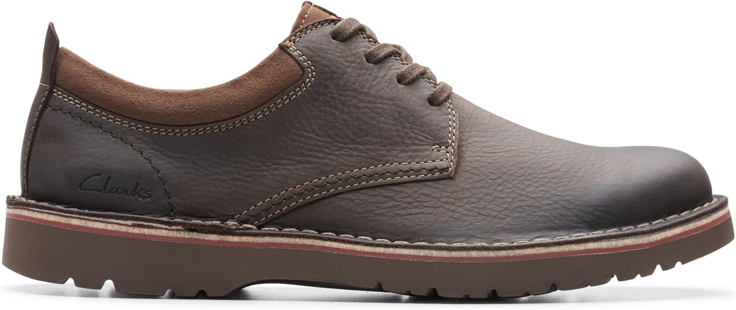 картинка Оксфорды мужские Clarks Eastridge, низкие, темно-коричневые от магазина Одежда+
