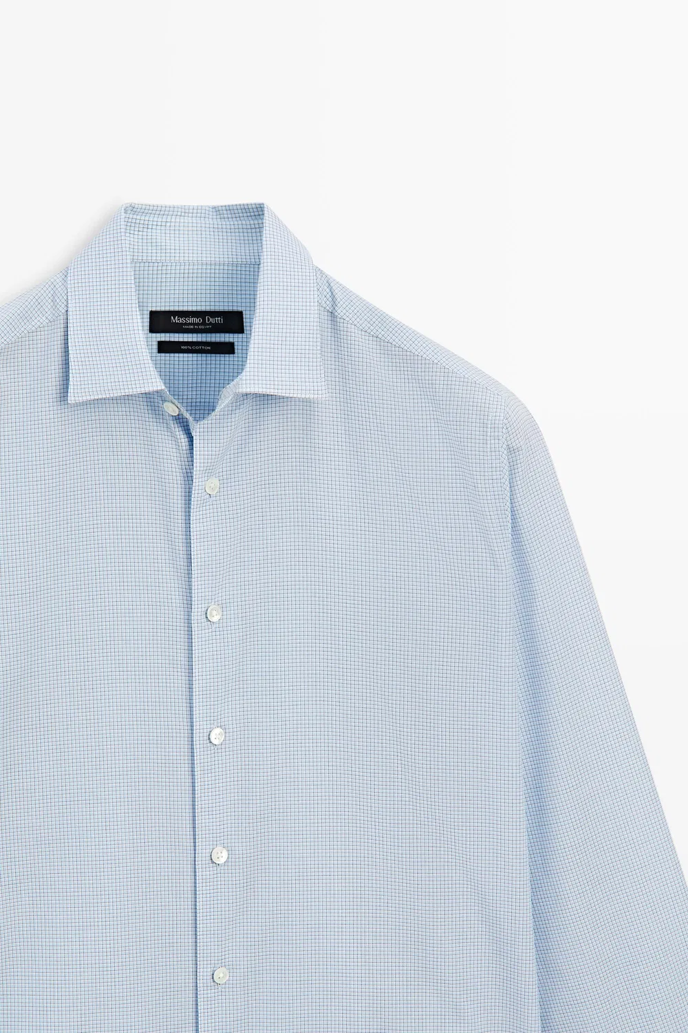 картинка Рубашка Massimo Dutti 100% Cotton Regular Fit Plaid, синий от магазина Одежда+