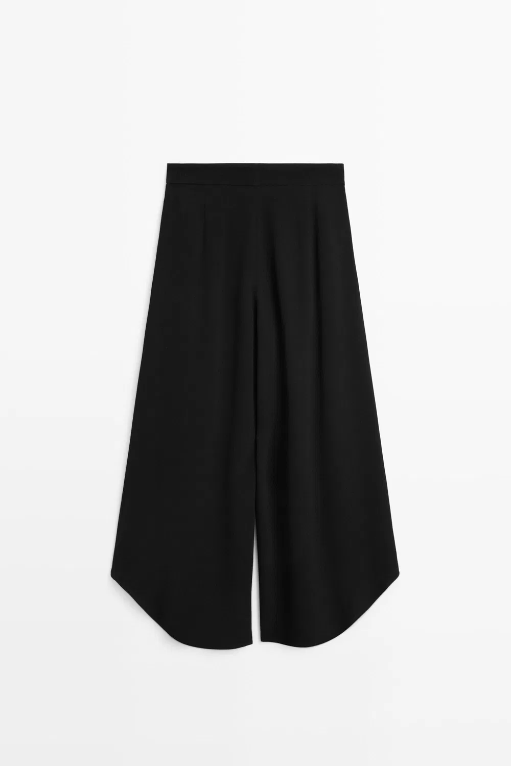 картинка Брюки Massimo Dutti Voluminous Wide-Leg Pleated, черный от магазина Одежда+