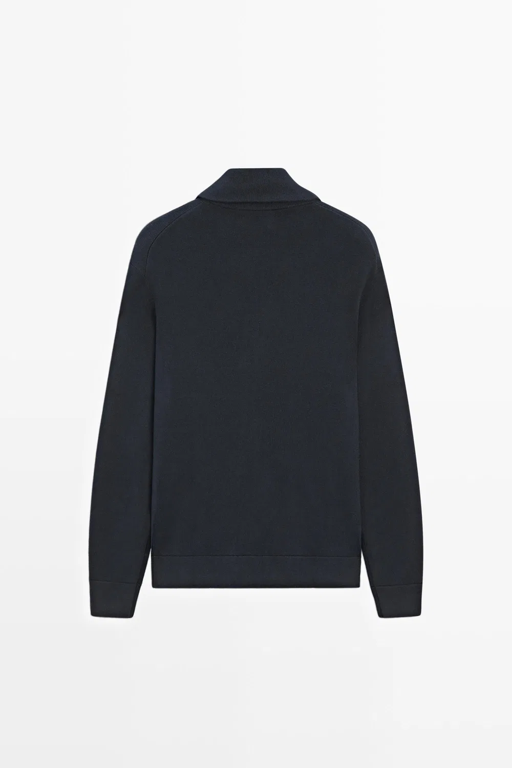 картинка Кардиган Massimo Dutti 100% Cotton Zip-Up Knit, темно-синий от магазина Одежда+