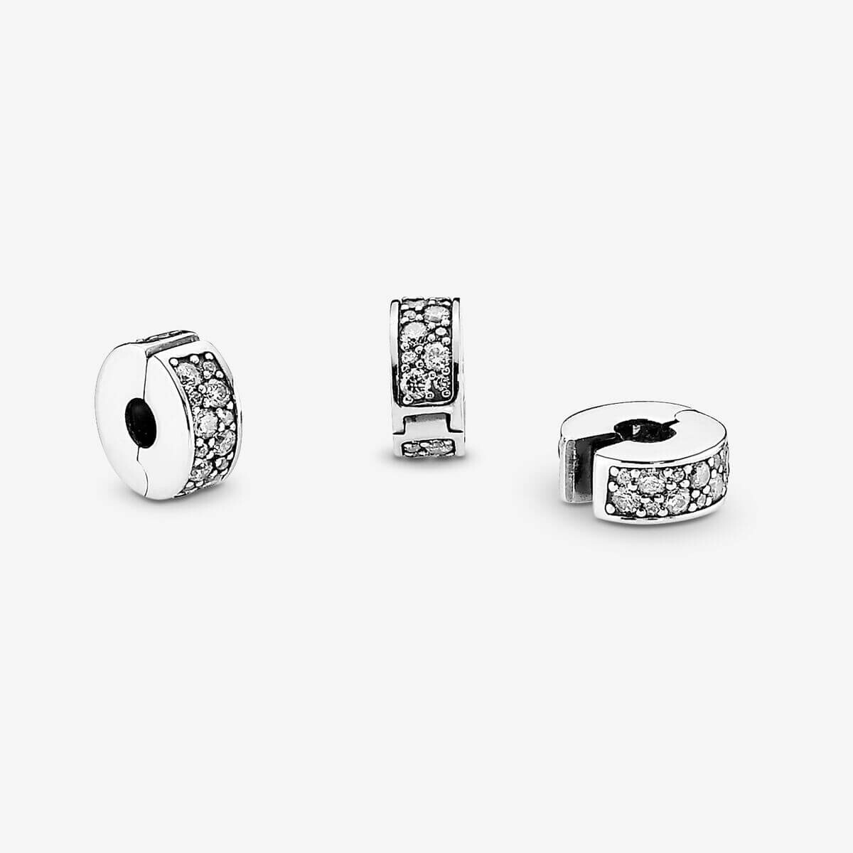 картинка Шарм Pandora Moments Pavé Clip, серебро/цирконий от магазина Одежда+