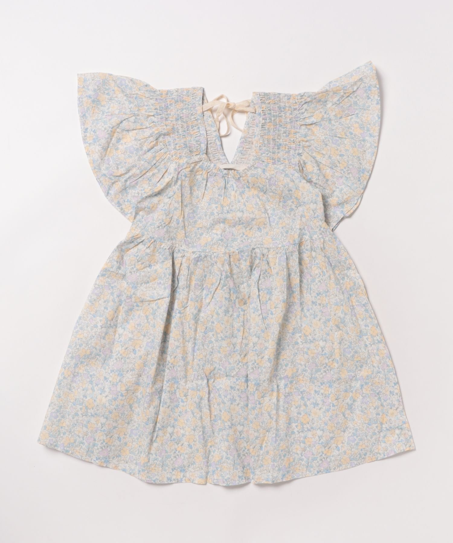 картинка Платье-трапеция с цветочным принтом Aimoha Kids, Light blue от магазина Одежда+