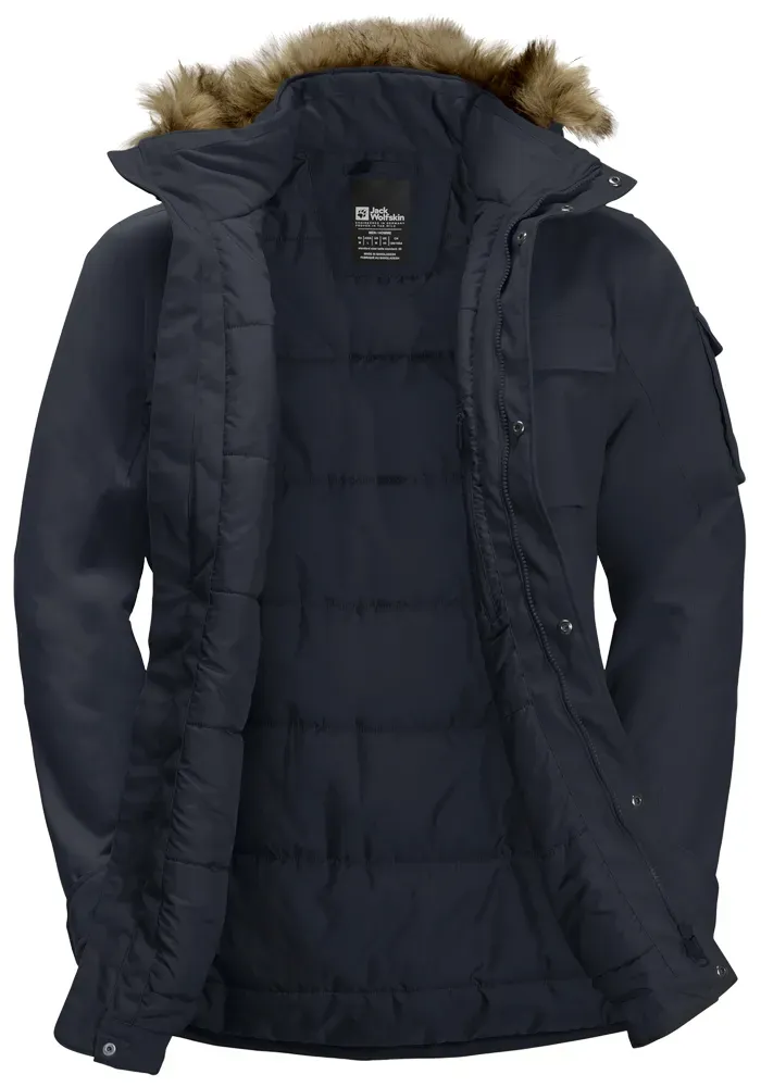 картинка Парка Jack Wolfskin "GLACIER CANYON PARKA", с капюшоном, синий от магазина Одежда+