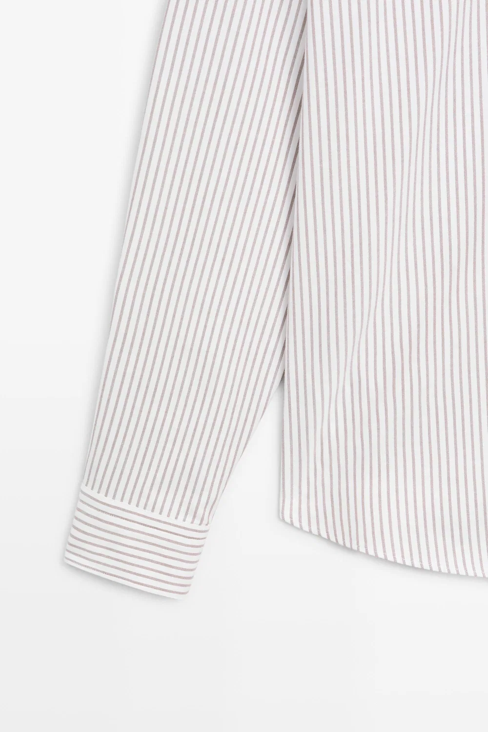 картинка Рубашка Massimo Dutti 100% Cotton Regular Fit Striped, коричневый от магазина Одежда+