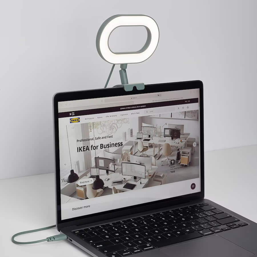 картинка Кольцевая лампа Ikea Stankregn Led, бирюзовый от магазина Одежда+