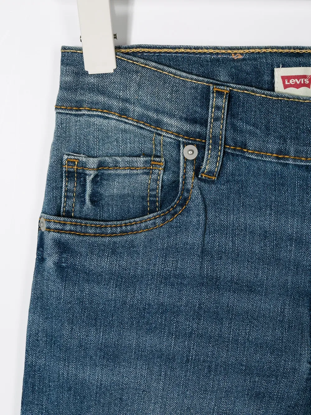 картинка Подростковые выцветшие узкие джинсы Levi'S Kids, синий от магазина Одежда+