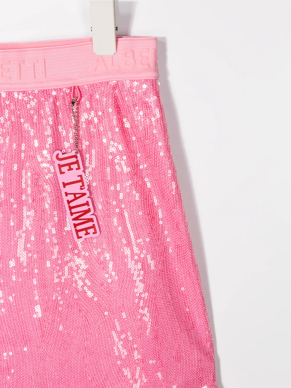 картинка Юбка мини с пайетками Alberta Ferretti Kids, розовый от магазина Одежда+