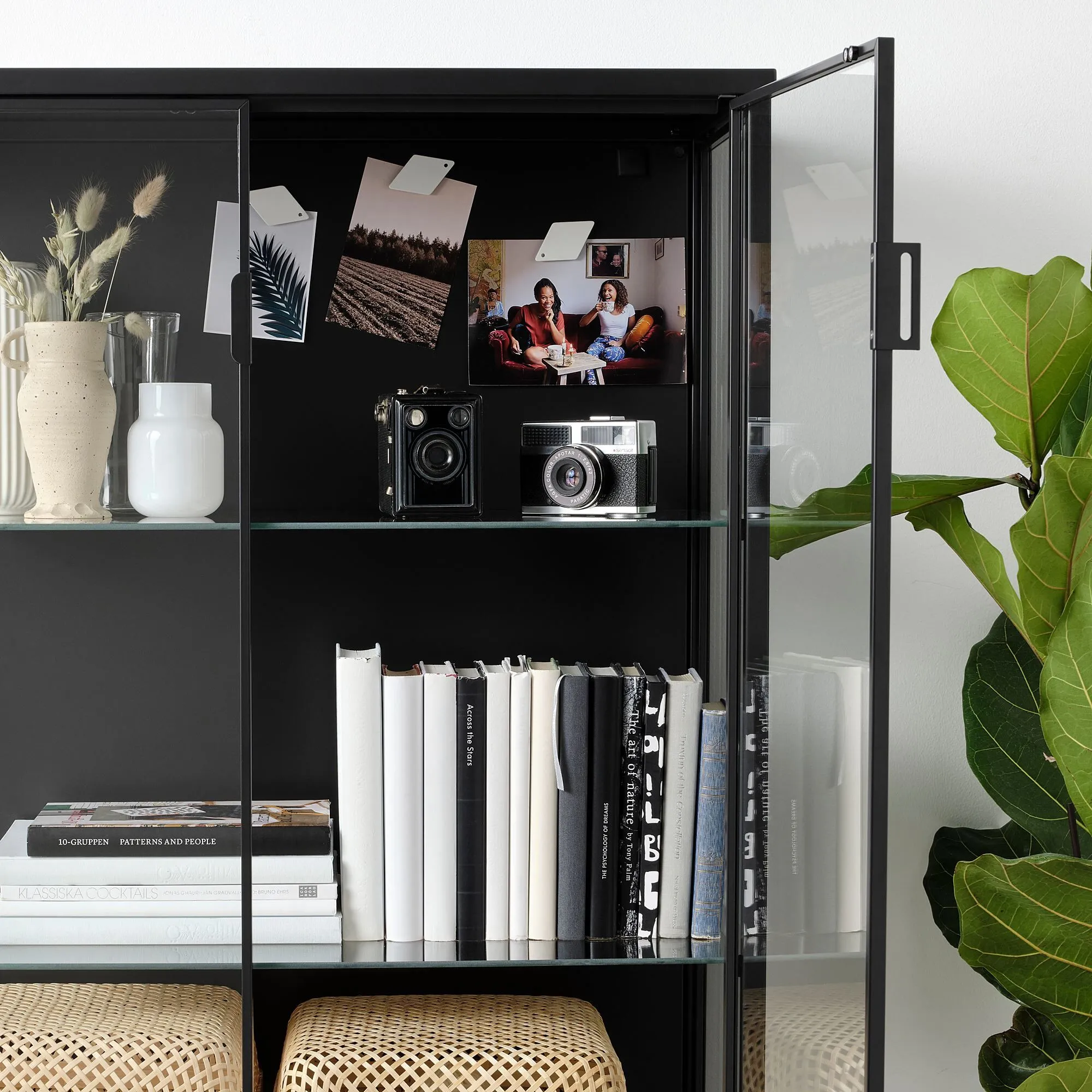 картинка Шкаф-витрина, антрацит, 80x37x120 см, RUDSTA IKEA от магазина Одежда+