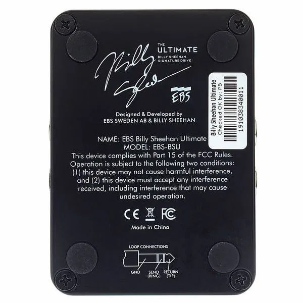 картинка Overdrive/Boost педаль EBS Billy Sheehan Signature Drive, Black от магазина Одежда+
