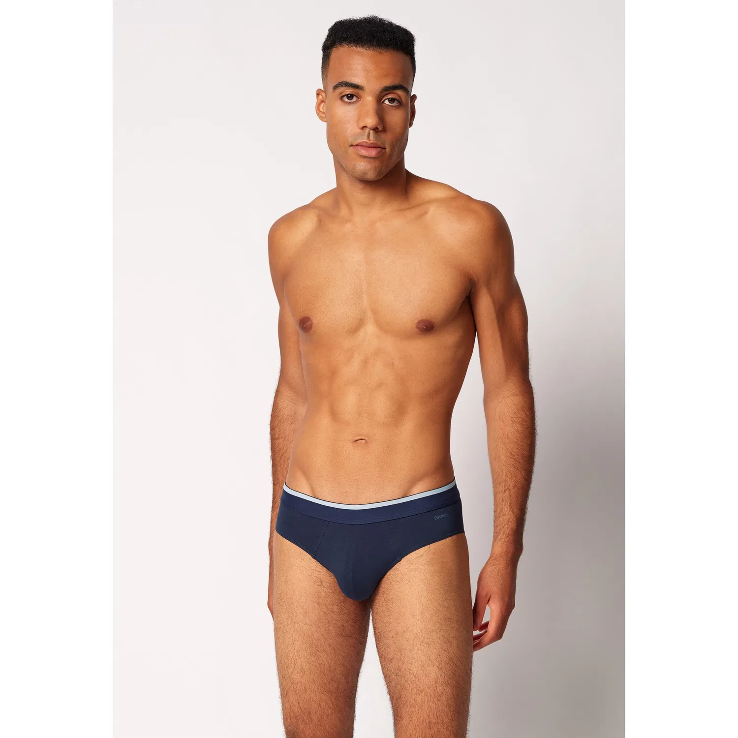 картинка Мужские трусы-слипы классические хлопковые Skiny, Olive/Blue/Black от магазина Одежда+