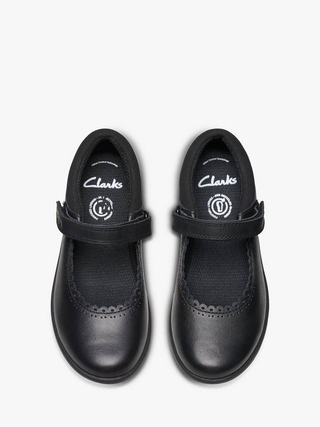картинка Школьные ботинки Clarks Etch Gem Leather, кожаные, черные от магазина Одежда+