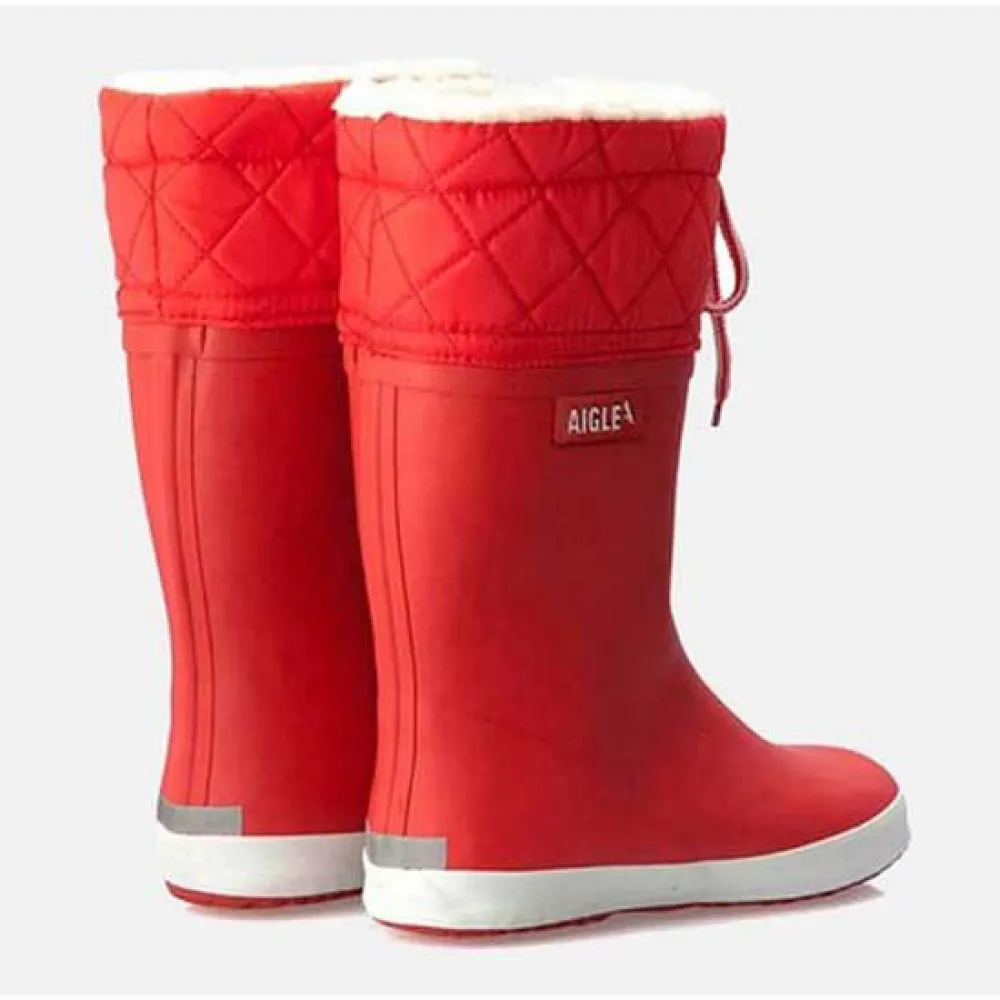 картинка Детские резиновые ботинки Aigle Giboulee 2, красные от магазина Одежда+