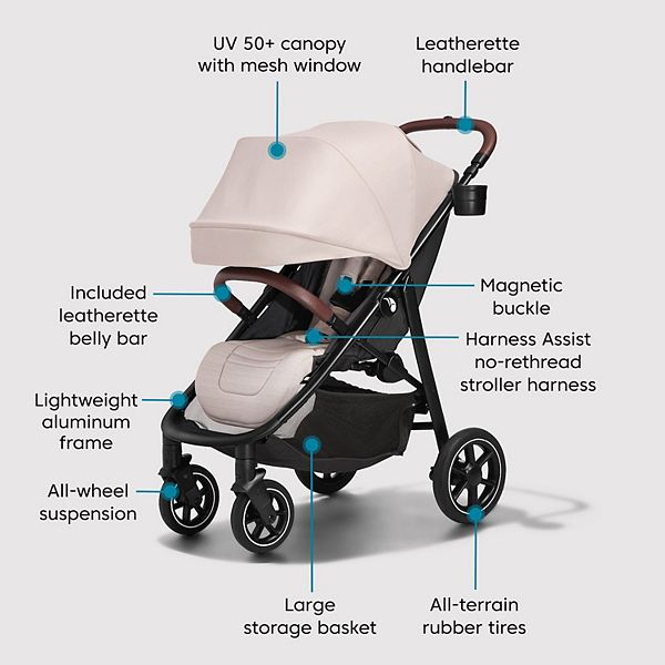 картинка Легкая коляска City mini air Baby Jogger, Beige Khaki от магазина Одежда+