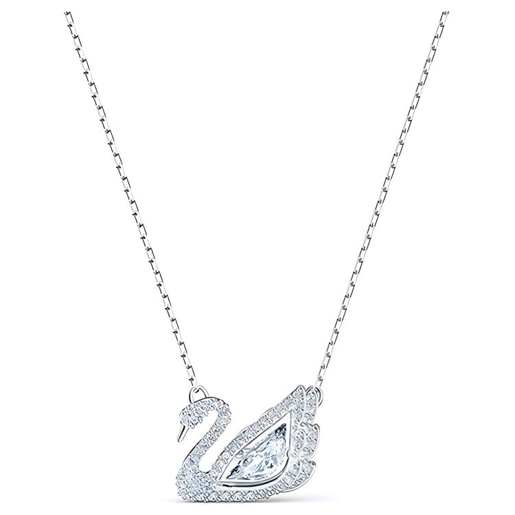 картинка Кулон Swarovski 'Лебедь' с кристаллами на цепочке от магазина Одежда+