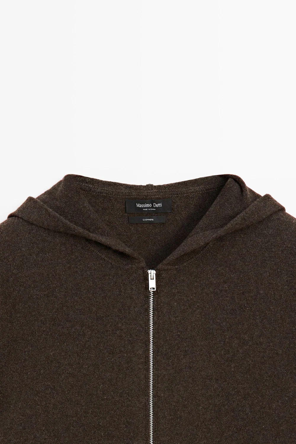 картинка Кардиган Massimo Dutti 100% Cashmere Hooded Knit, коричневый меланж от магазина Одежда+