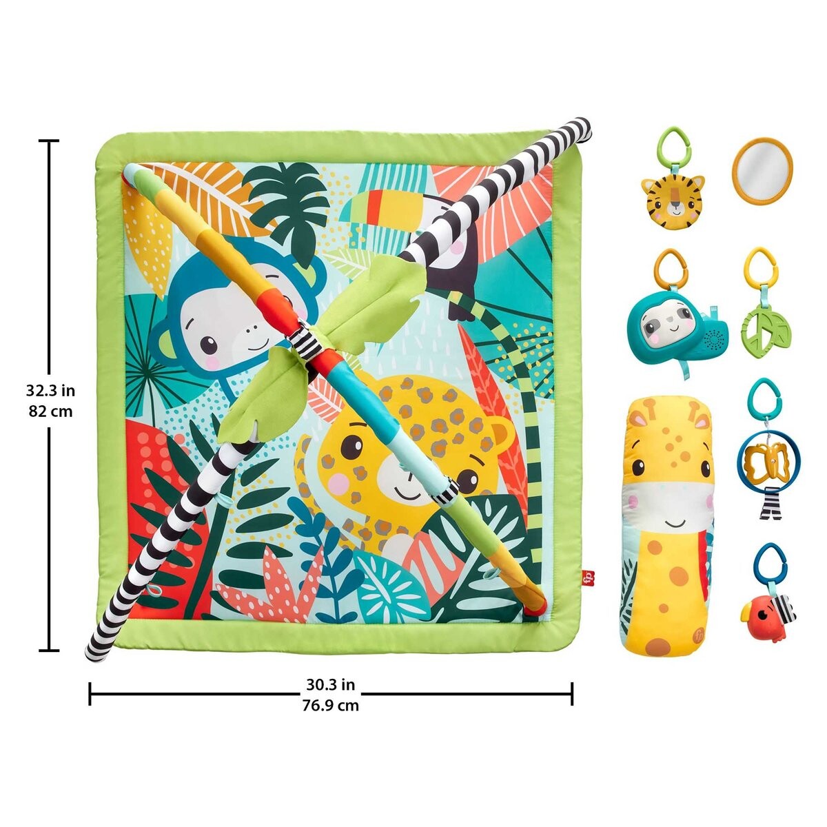 картинка Fisher Price, Развивающий коврик "Тропический лес" 3 в 1 от магазина Одежда+