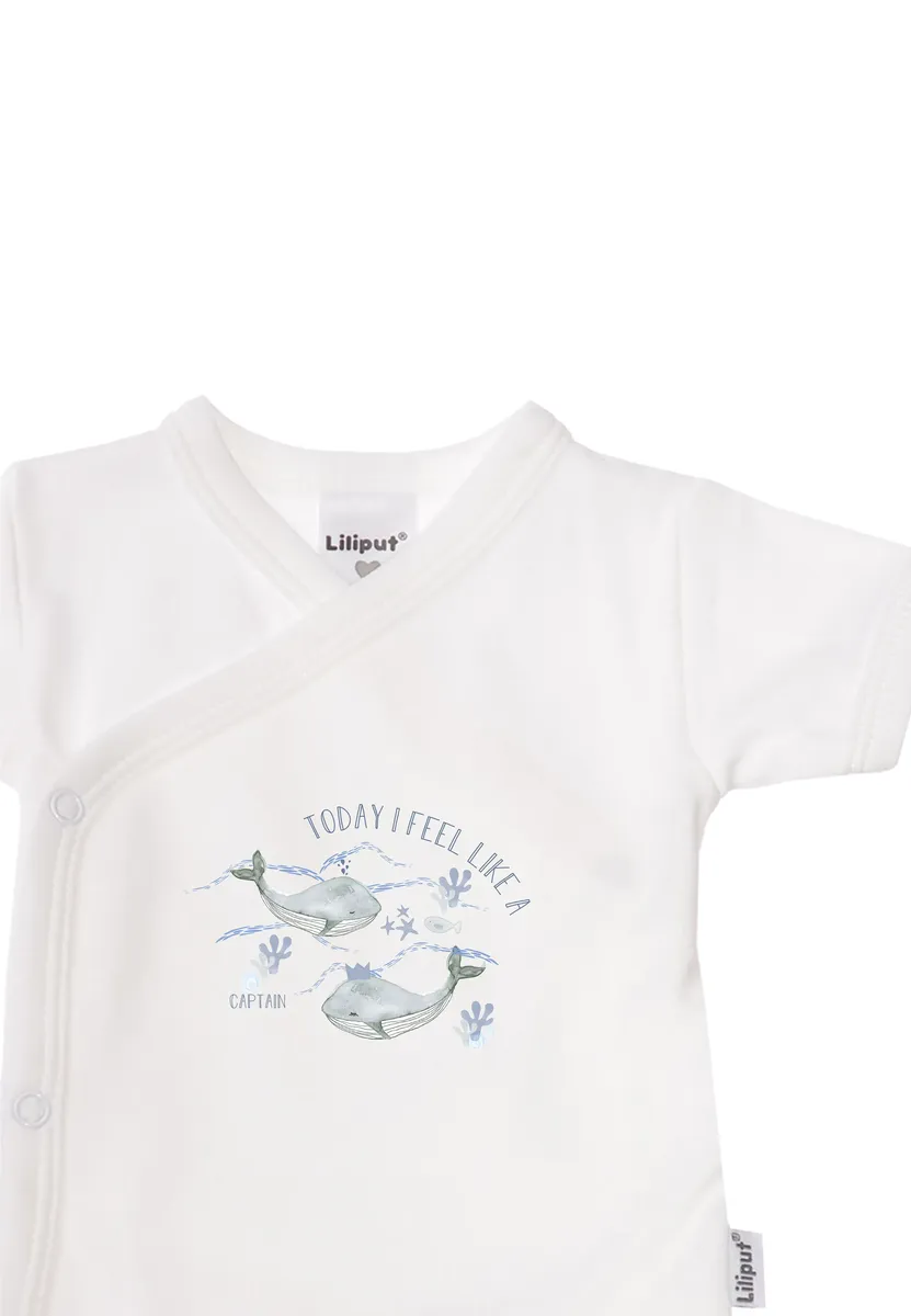 картинка Боди Liliput, с практичной планкой на кнопках, голубой от магазина Одежда+