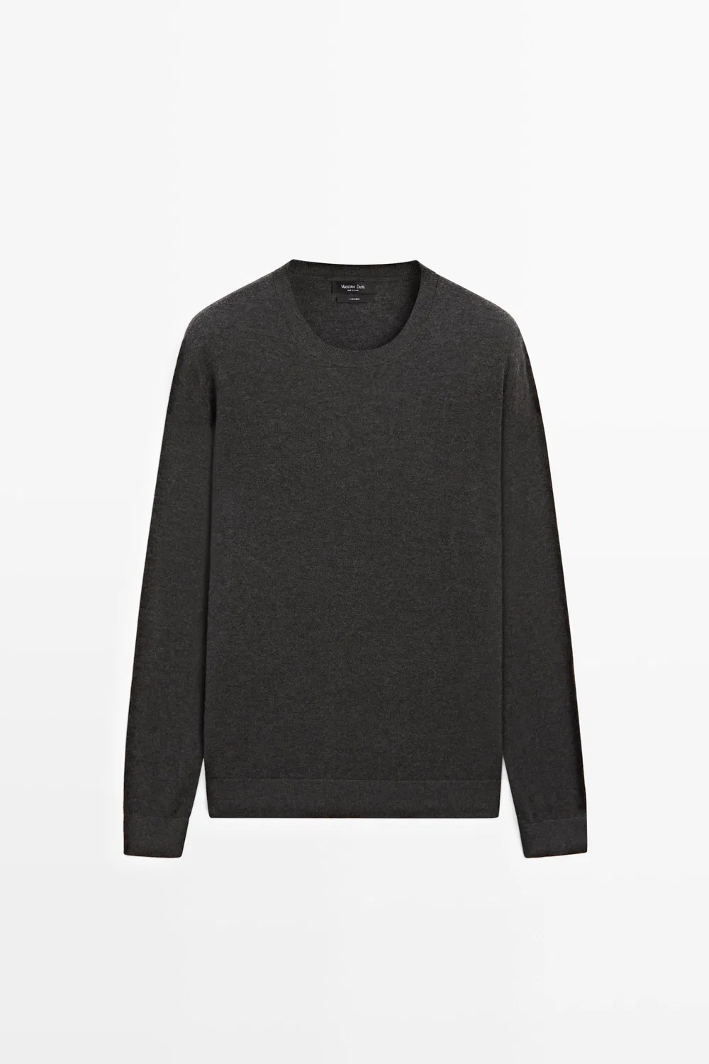 картинка Свитер Massimo Dutti Knit 100% Cashmere Round Neck, угольно-серый от магазина Одежда+