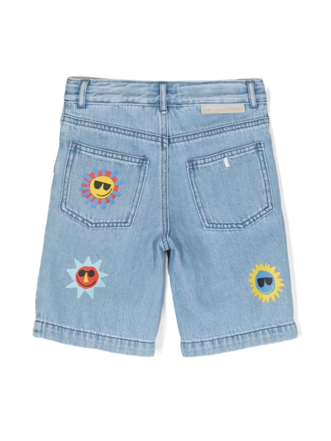 картинка Stella McCartney Kids джинсовые шорты с принтом, синий от магазина Одежда+