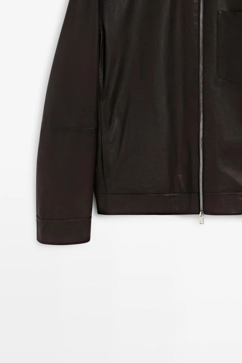 картинка Куртка Massimo Dutti Nappa Leather With Pocket, коричневый от магазина Одежда+
