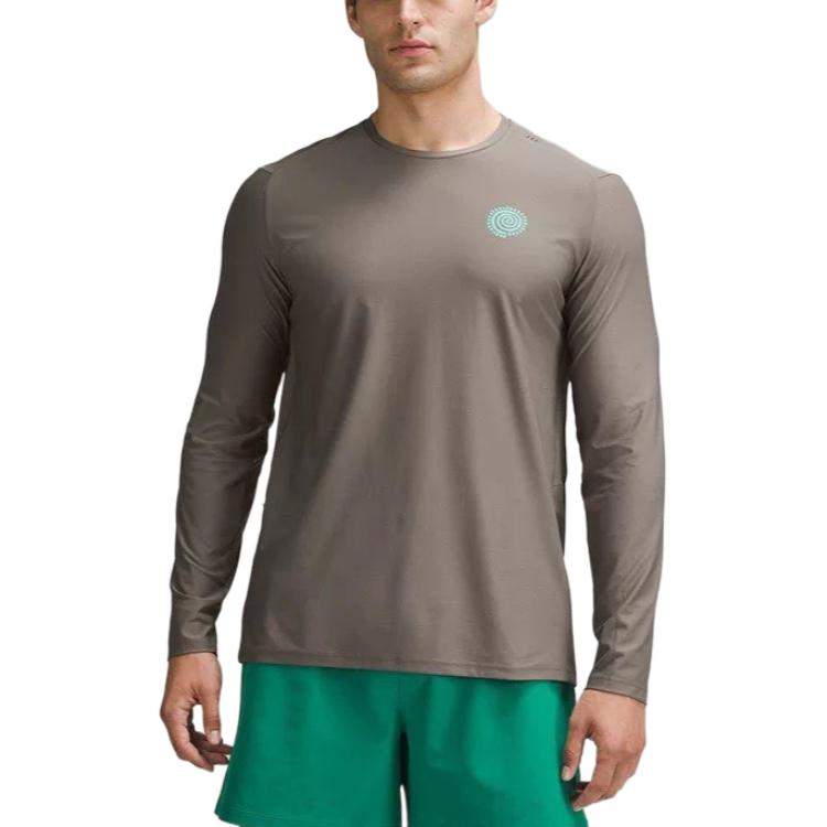 картинка Футболка SS23 Waterside Мужская Lululemon, Цвет хаки коричневый/ROVR от магазина Одежда+