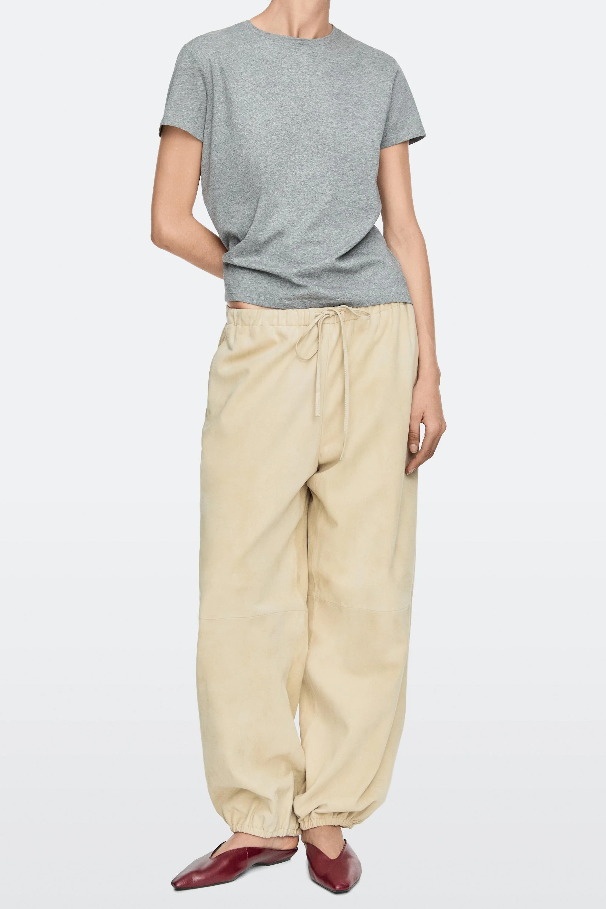 картинка Мюли женские Massimo Dutti Soft Leather, бордовый от магазина Одежда+