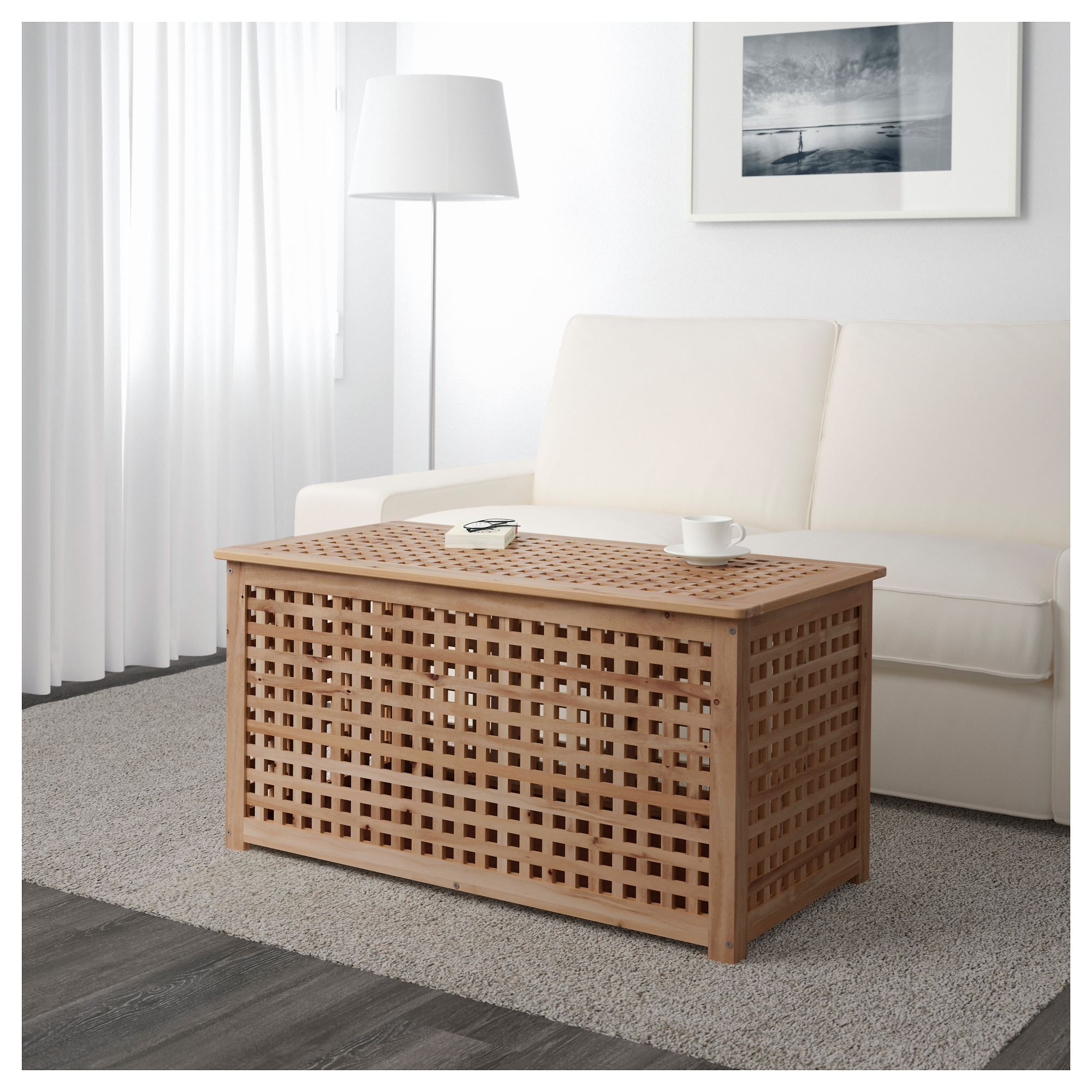 картинка Приставной столик HOL IKEA, 98x50 см, акация от магазина Одежда+
