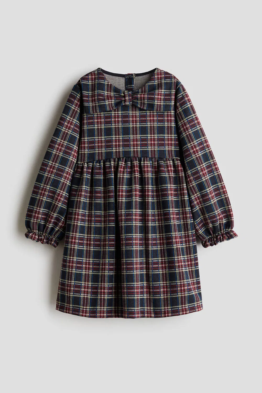 картинка Платье из клетчатого трикотажа H&M, Dunkelblau/Kariert от магазина Одежда+