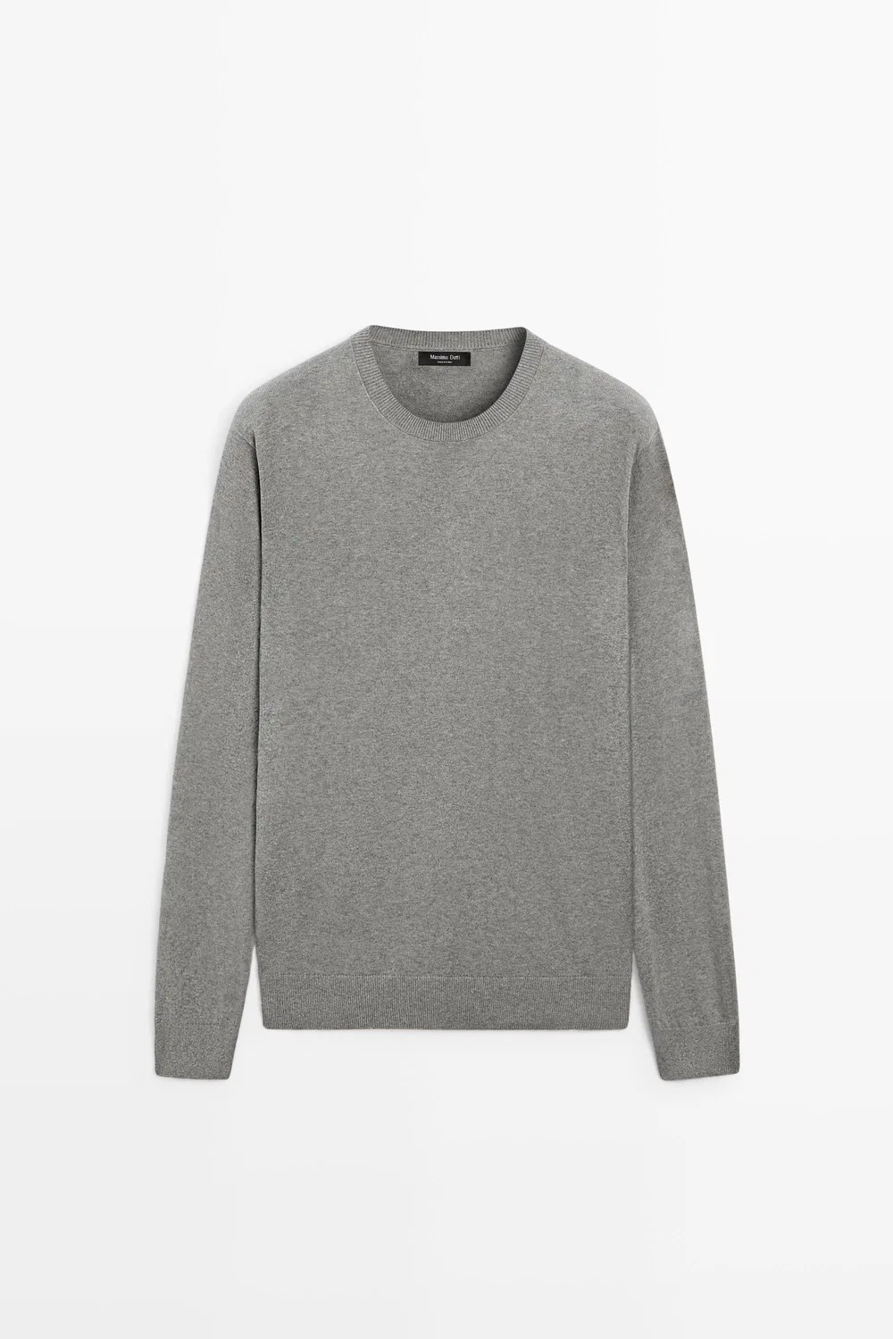 картинка Свитер Massimo Dutti Cotton Blend Knit, антрацитово-серый от магазина Одежда+