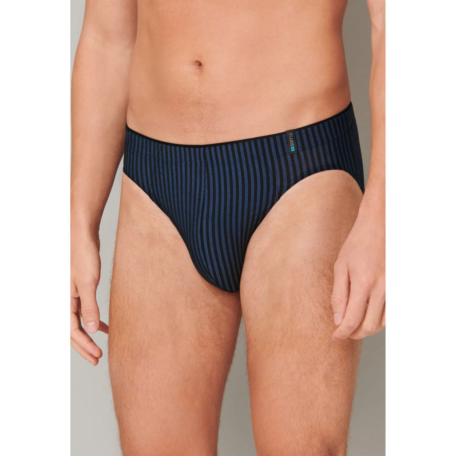 картинка Мужской мини-слип в полоску Long Life Soft Schiesser, Blue от магазина Одежда+