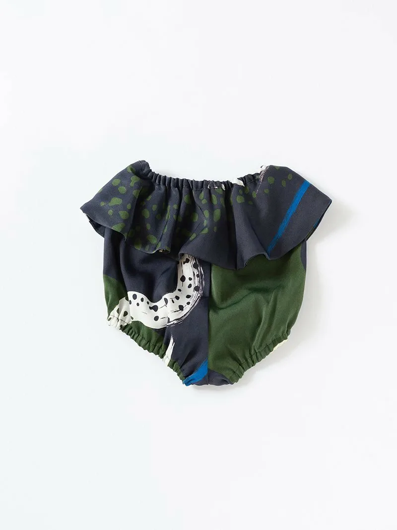 картинка Брюки с оборками, выполненными вручную Tricote, 39NAVY от магазина Одежда+