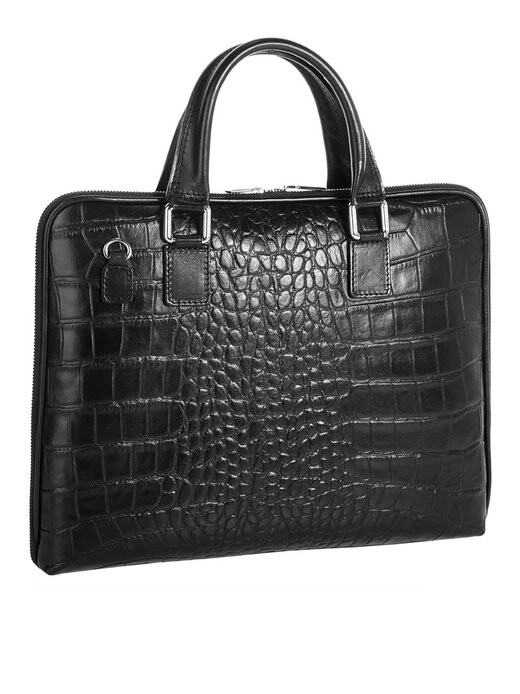 картинка Женский кожаный портфель Cluty, черный от магазина Одежда+