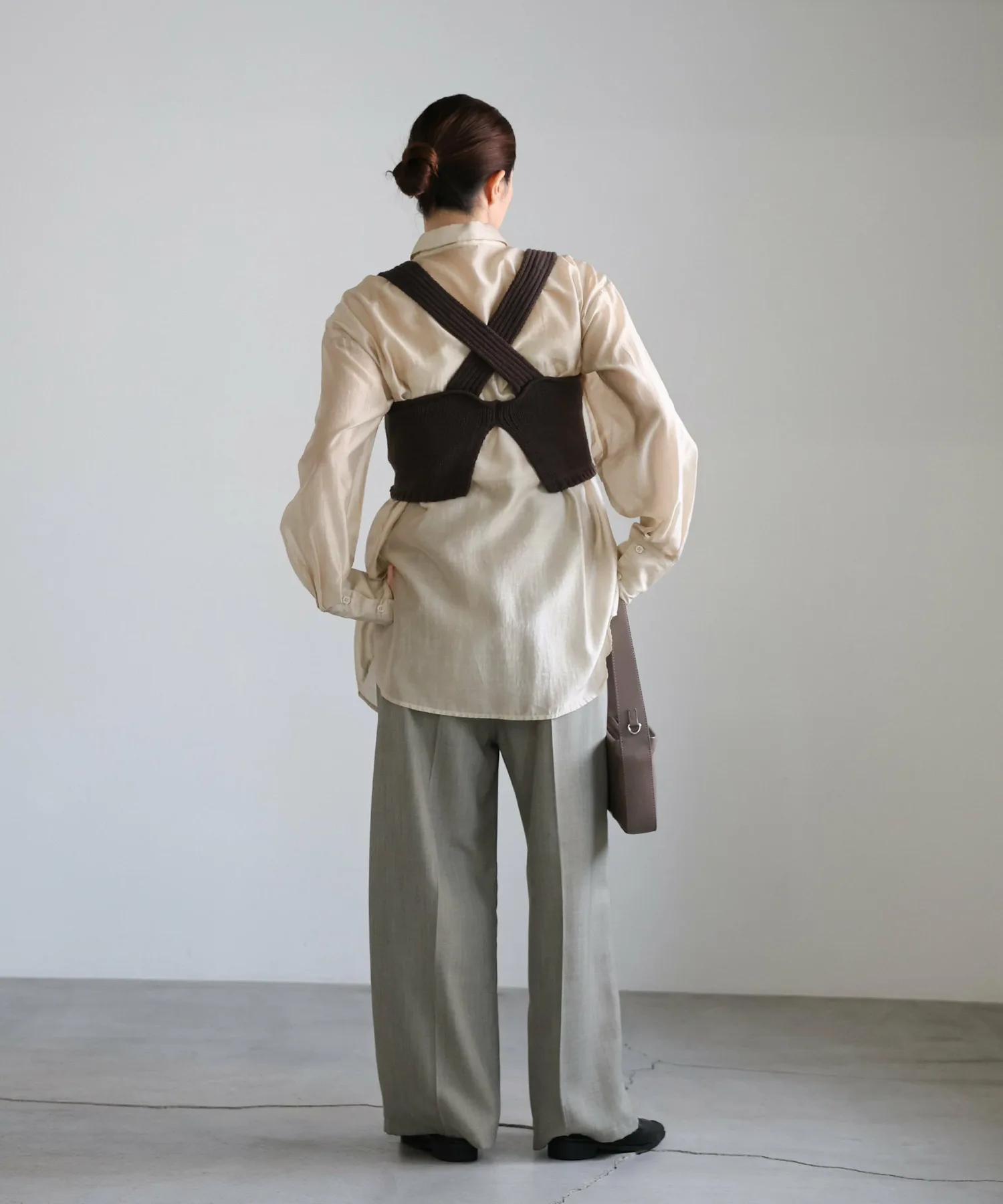 картинка Прозрачная рубашка оверсайз Select Moca, Beige-01 от магазина Одежда+