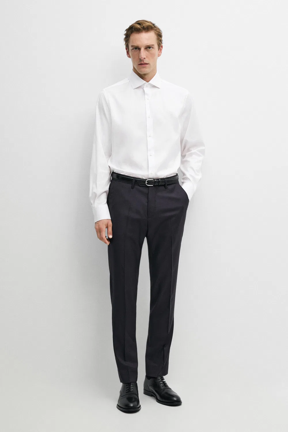 картинка Рубашка Massimo Dutti 100% Cotton Regular Fit, белый от магазина Одежда+