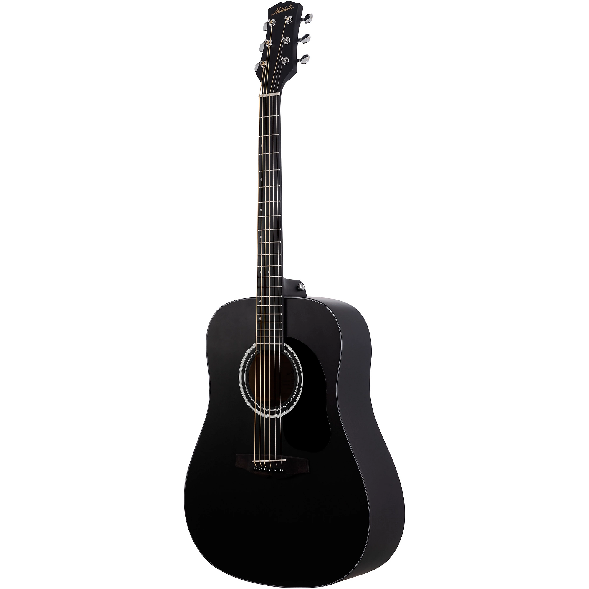 картинка Акустическая гитара Mitchell Launch D100 Dreadnought, черная от магазина Одежда+