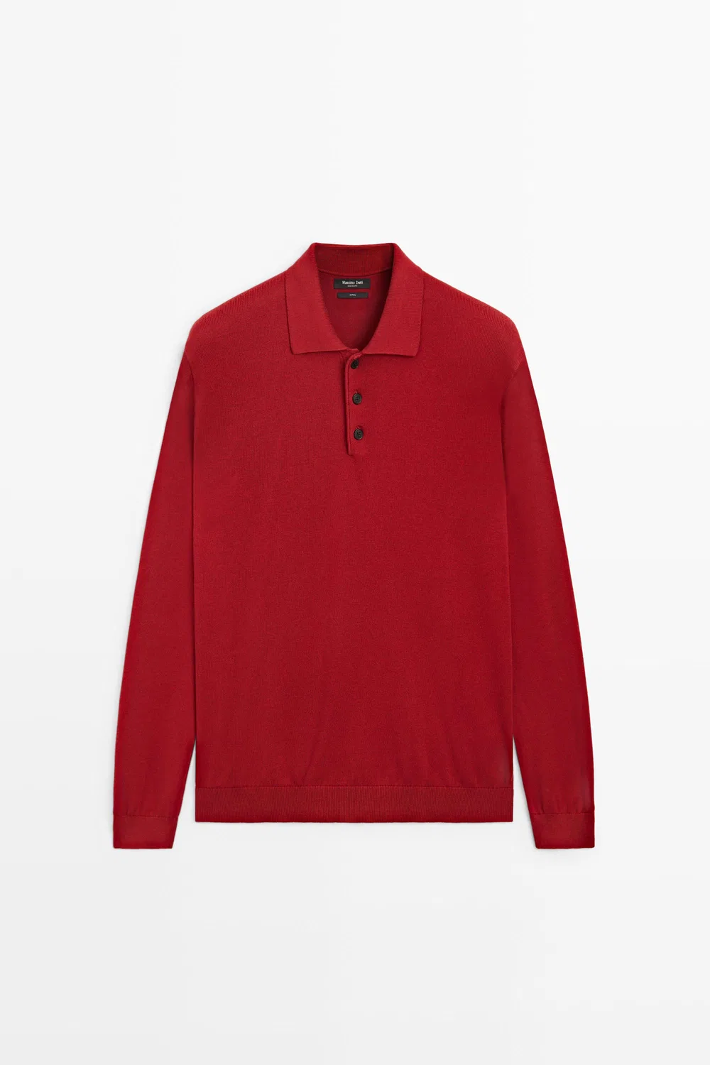 картинка Свитер-поло Massimo Dutti 100% Cotton Knit, красный от магазина Одежда+