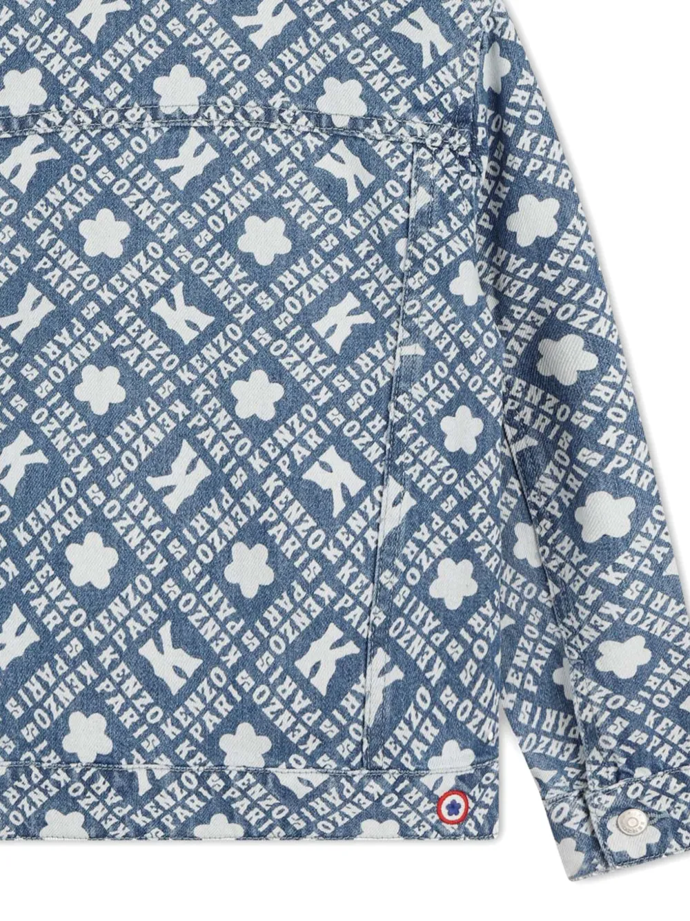 картинка Джинсовая куртка с монограммой Kenzo Kids, синий от магазина Одежда+