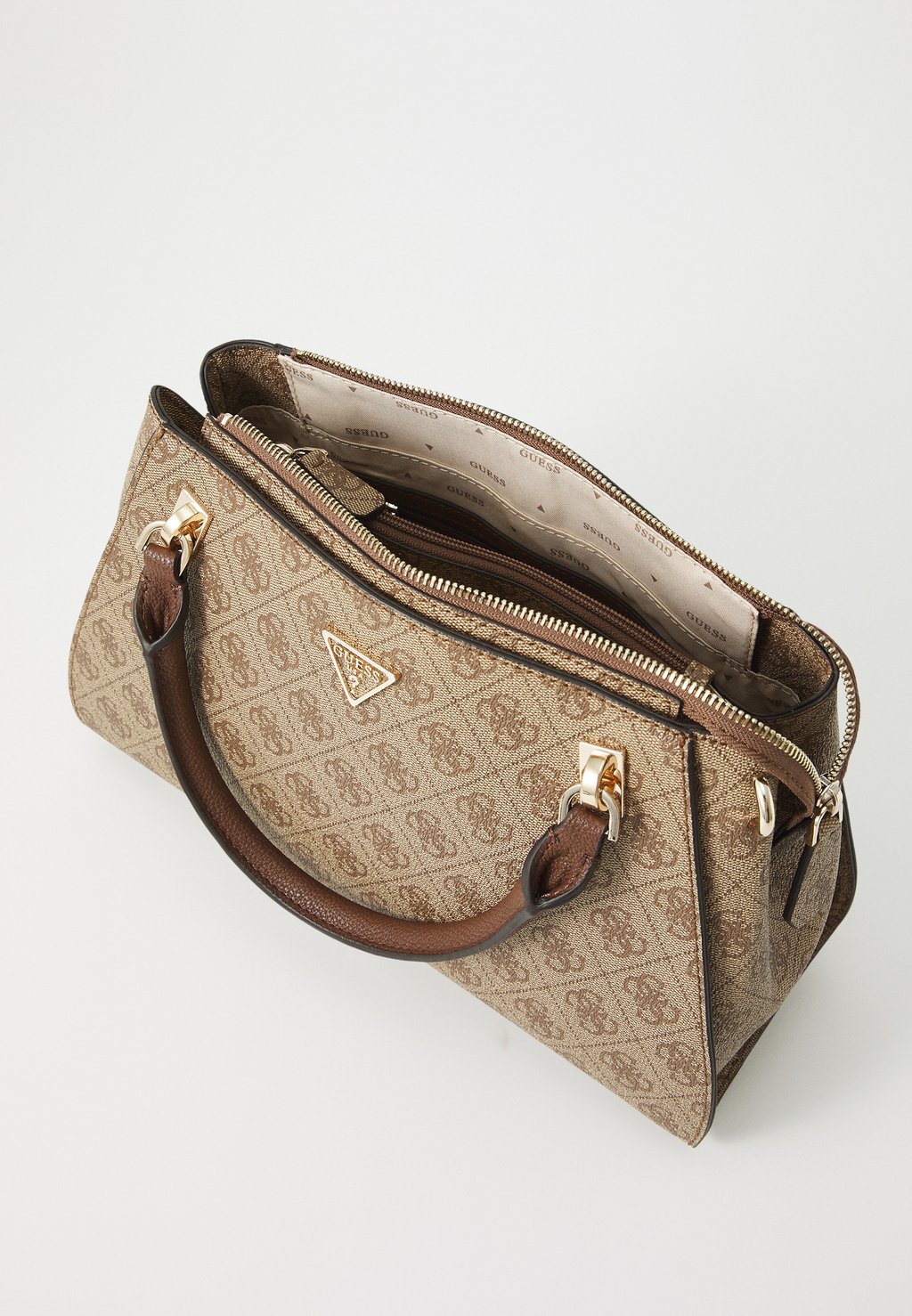 картинка Сумка Guess NOELLE II LUXURY SATCHEL, коричневая от магазина Одежда+