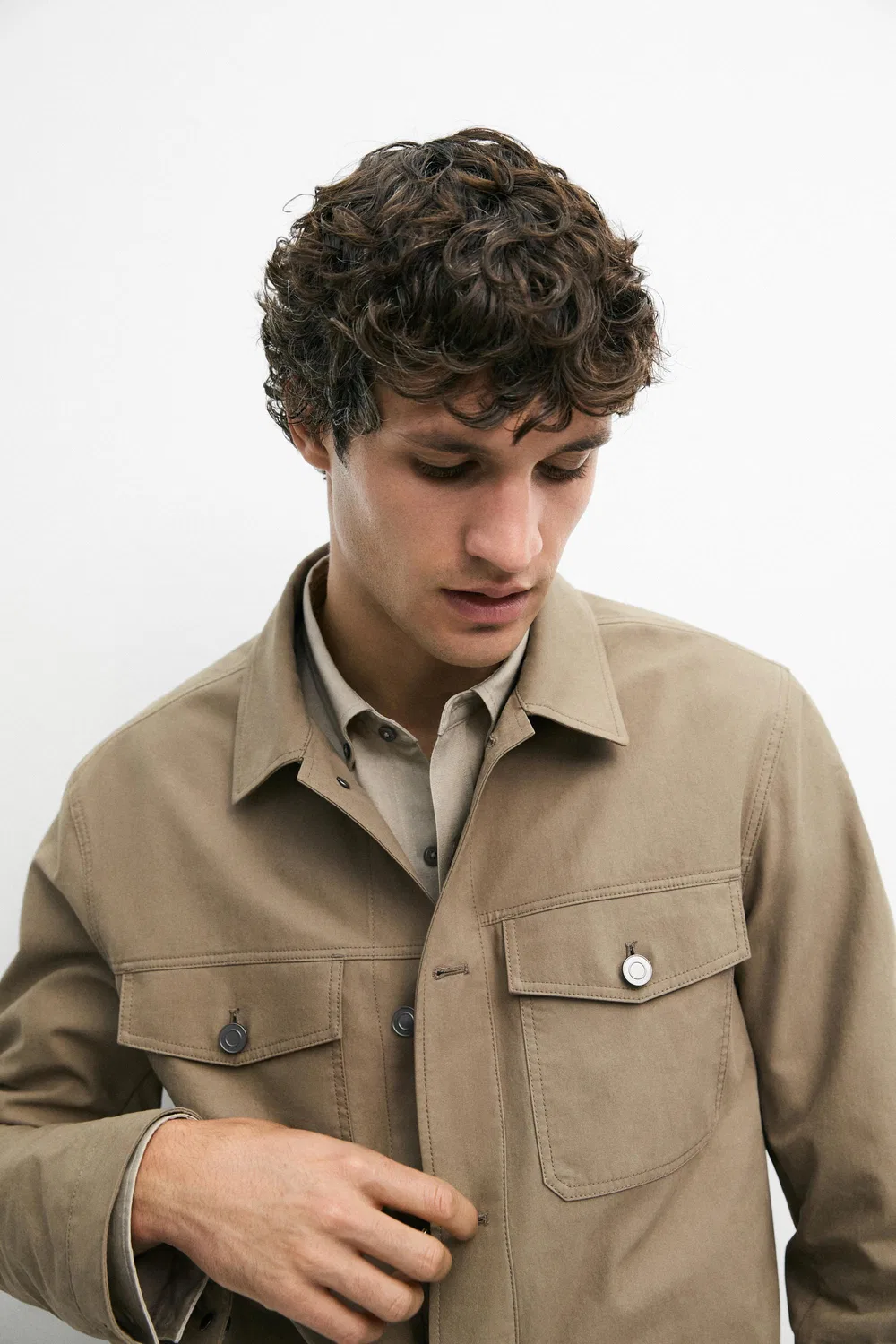 картинка Куртка Massimo Dutti Double Pocket Trucker, охра от магазина Одежда+