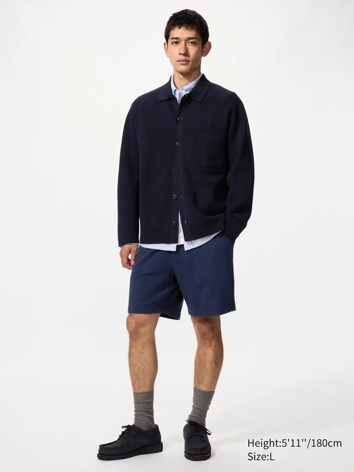 картинка Шорты Uniqlo, эластичные спортивные, темно-синий от магазина Одежда+
