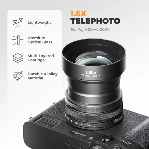 картинка Телеобъектив Freewell 1.5x для серии FUJIFILM X100 (черный) от магазина Одежда+