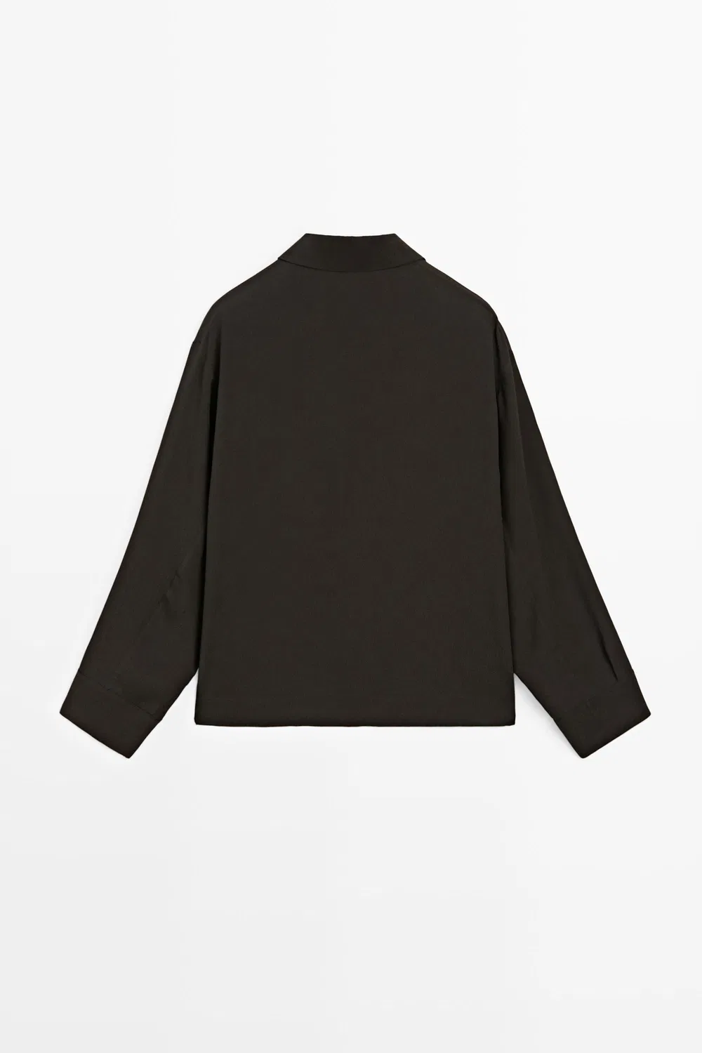 картинка Рубашка Massimo Dutti Flowing Button-Up, шоколадный от магазина Одежда+