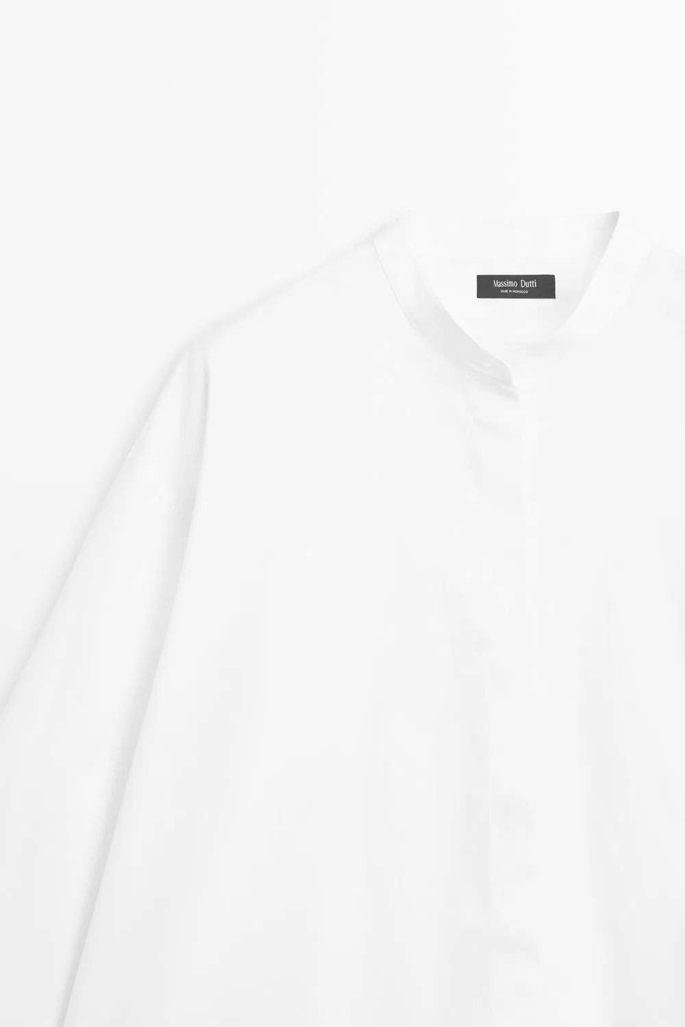 картинка Рубашка Massimo Dutti Poplin With Stand Collar, белый от магазина Одежда+