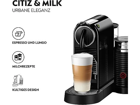 картинка Кофемашина капсульная DeLonghi Nespresso CitiZ & Milk EN267.BAE, черный от магазина Одежда+