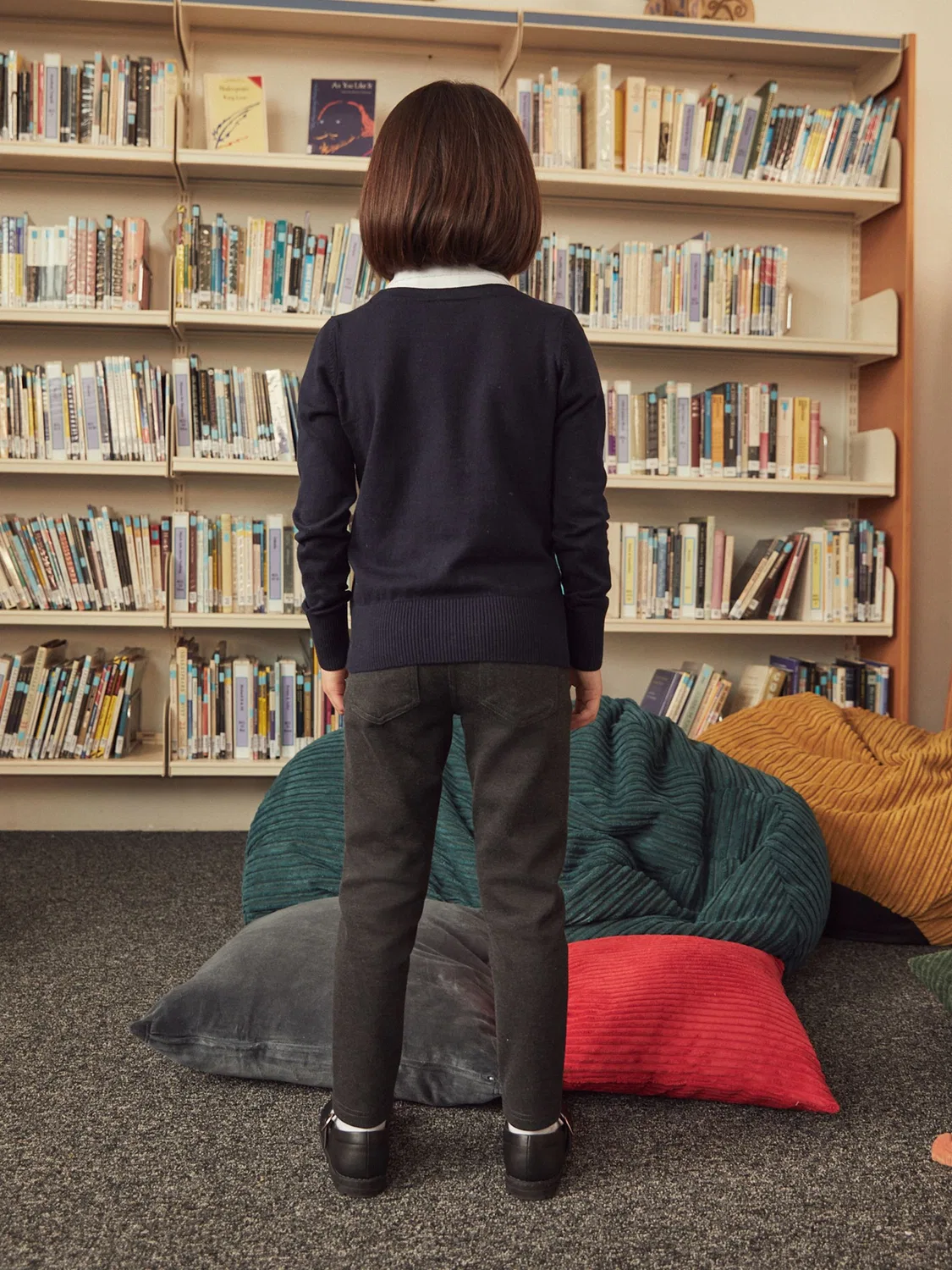 картинка Кардиган с V-образным вырезом, хлопковый, School Next, темно-синий от магазина Одежда+