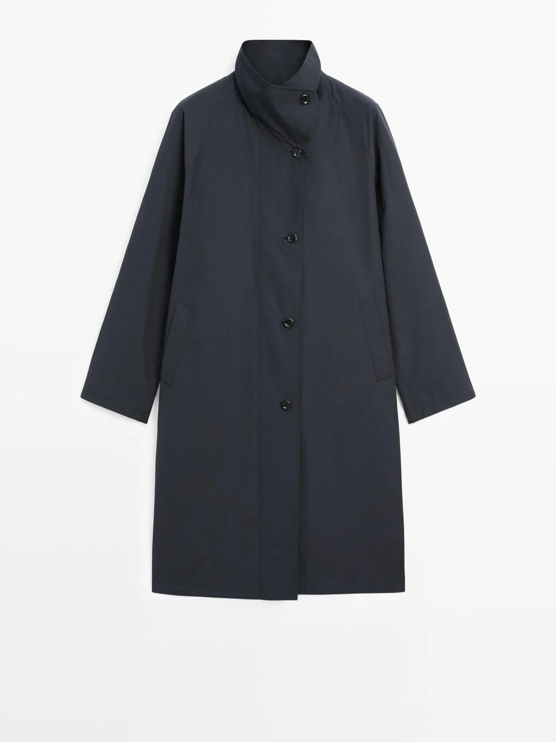 картинка Тренч Massimo Dutti, верхняя одежда, технический, темно-синий от магазина Одежда+