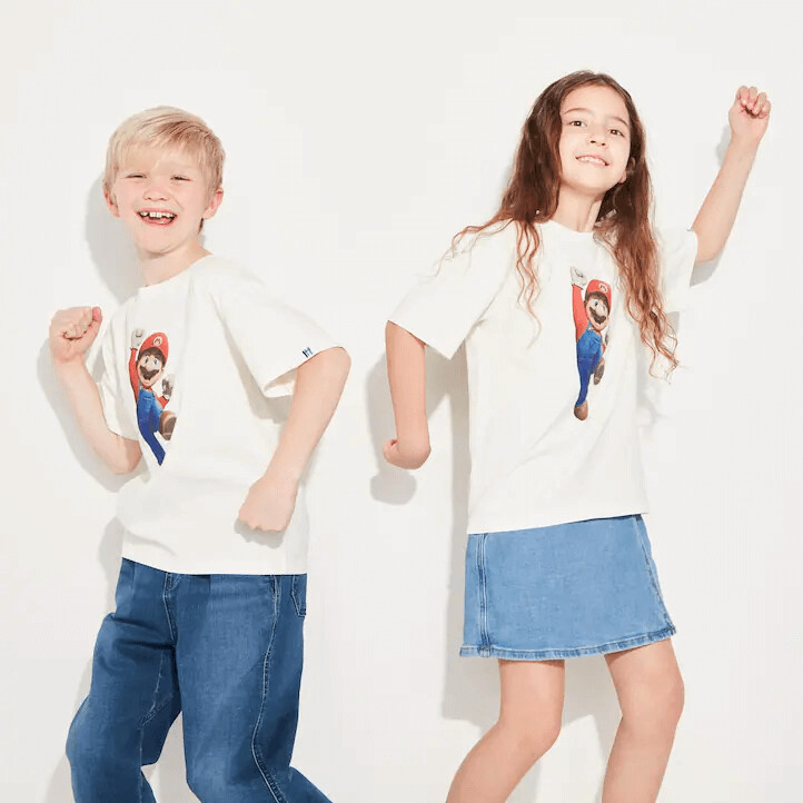 картинка Футболка Uniqlo UT Super Mario Bros. Movie, белый от магазина Одежда+