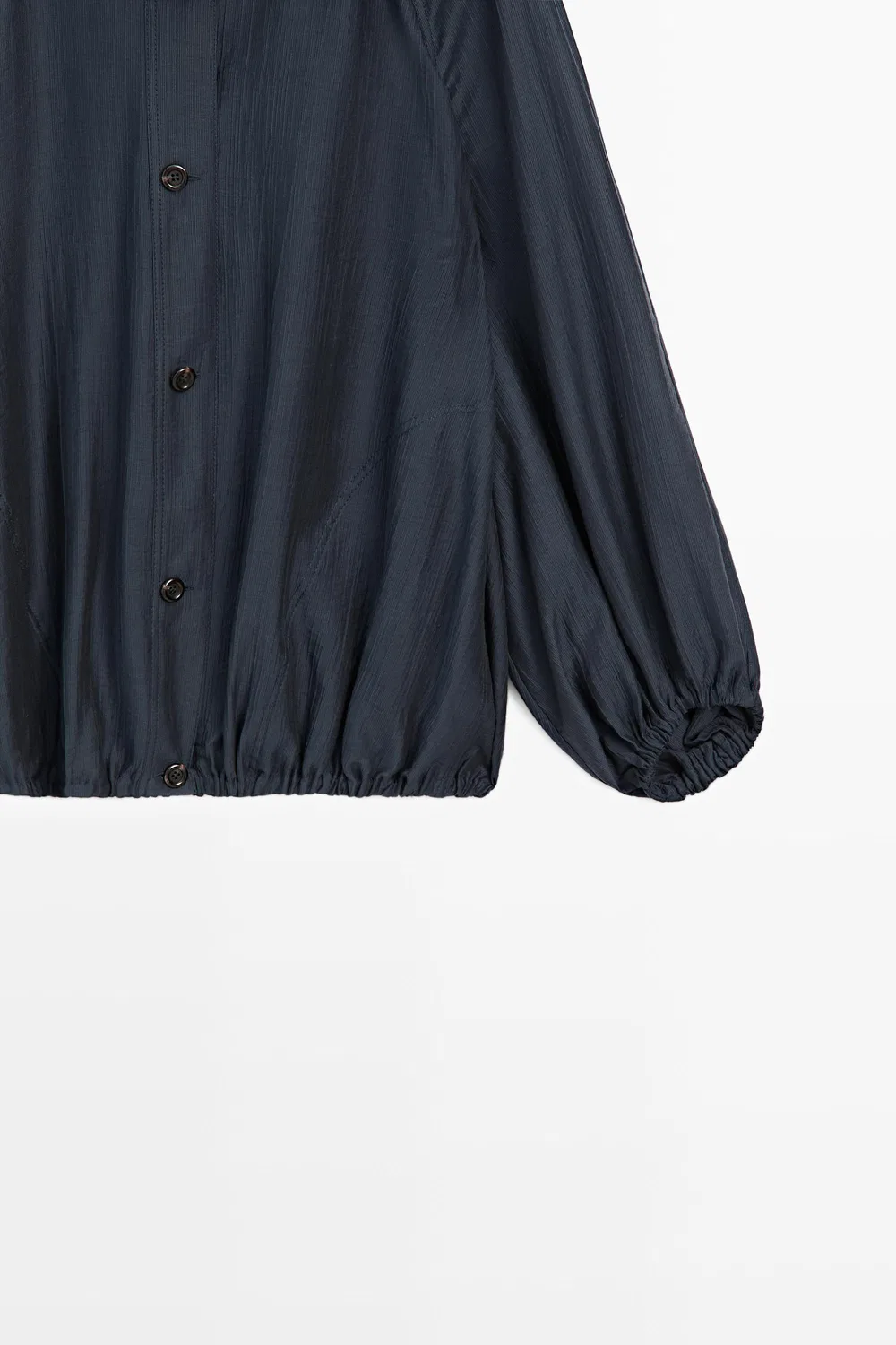 картинка Рубашка-куртка Massimo Dutti Fluid With Puff Detail, синий от магазина Одежда+